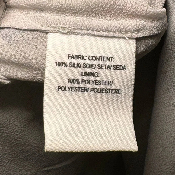 🌻 Derek Lam 10 Crosby Silk Tiered Midi Dress Lt Gray Women's sz 2 Floral Wedding - Picture 5 of 10